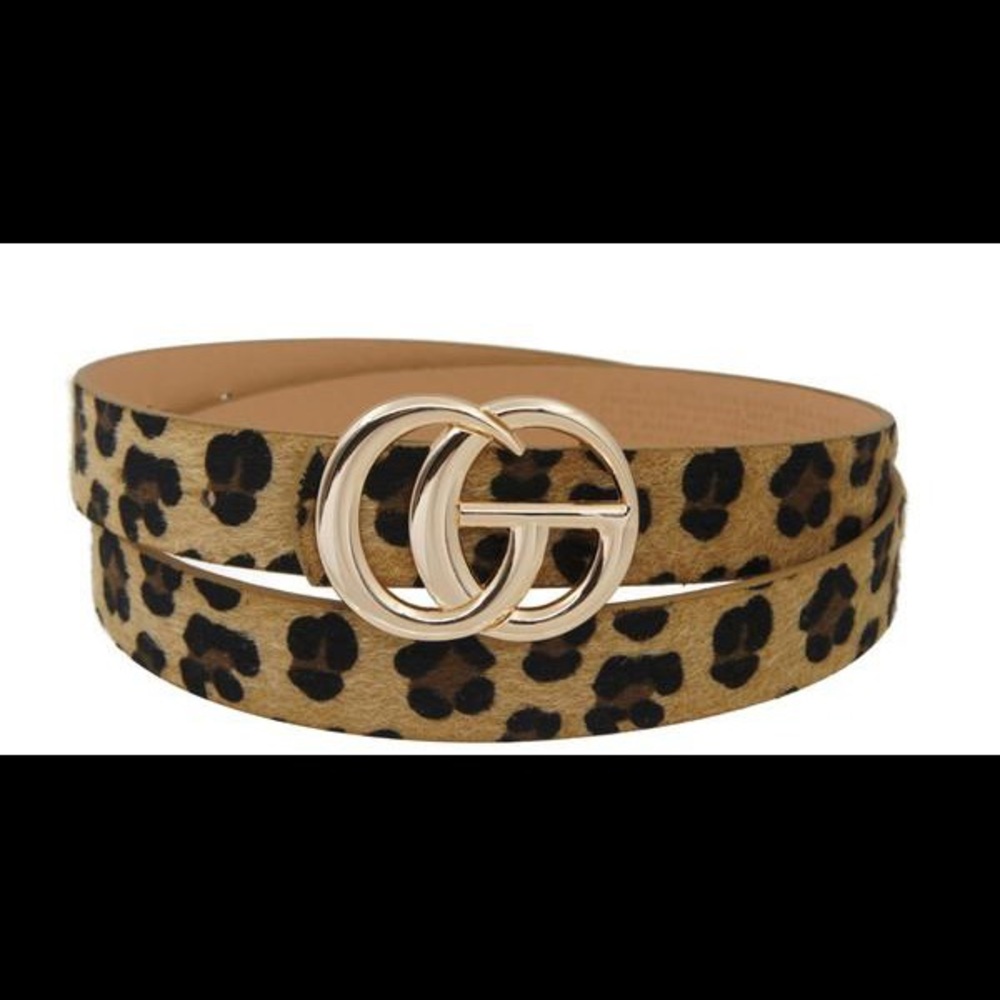 Double Ring Leopard Belt